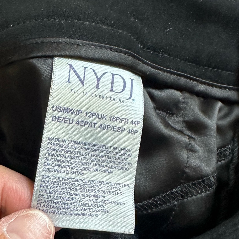 NYDJ Black Suede Alina Skinny Pants - Picture 9 of 10